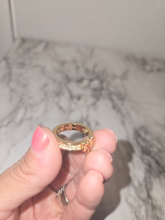 Tory Burch Jewelry - Gold Pavé Crystal Accent Women's Ring - Tory Burch